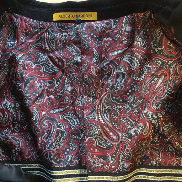 Alberto Nardoni Black Wool Blend Tuxedo Coat/Topcoat 48 NWT - Picture 5 of 8